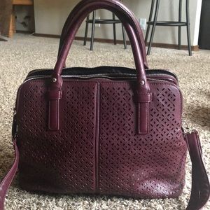 Wine colored satchel